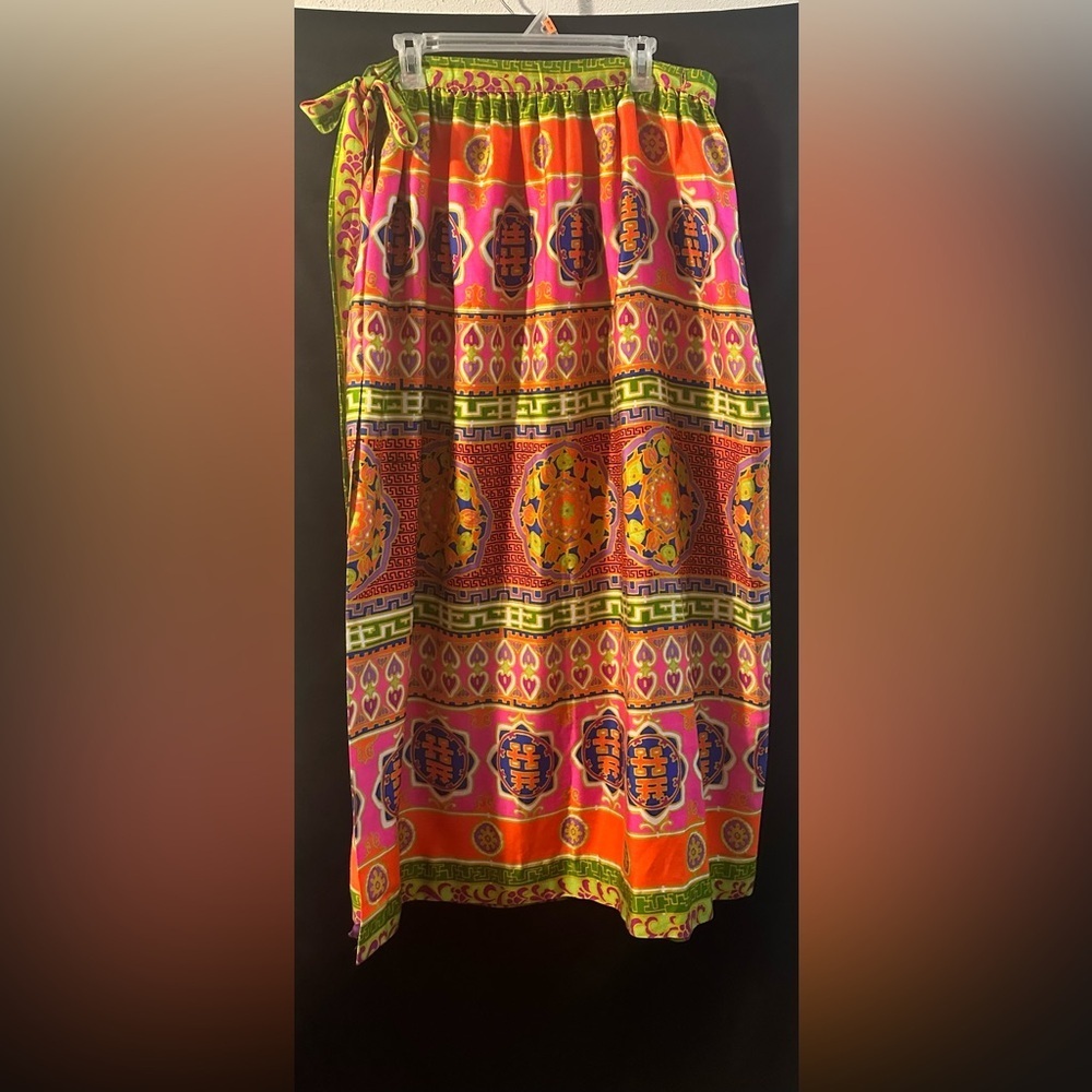Vntg Alice of California 1960s wrap skirt